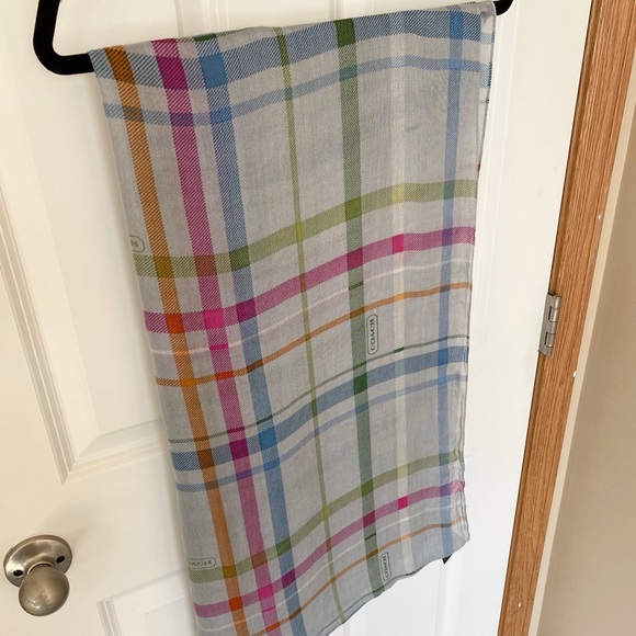 Coach Tattersall Plaid Infinity Scarf - Picture 3 of 6